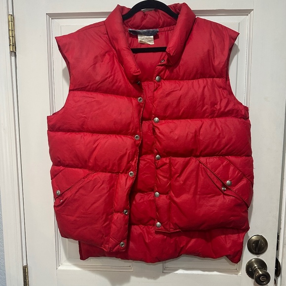 VTG Sundance Products Puffer Vest Snap Goose Down Hunter Solid Red Adult XL